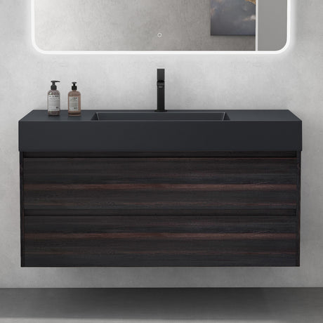 glasvilla Ensemble de Meubles de Salle de Bain 120 cm | Meuble Vasque avec Meuble Bas Deep