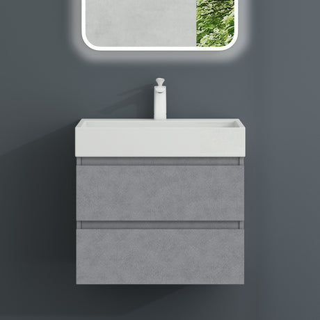 glasvilla Badmöbel-Set Waschbeckenunterschrank Verona mit 2-Schubladen inkl. Waschbecken und Ablaufgarnitur