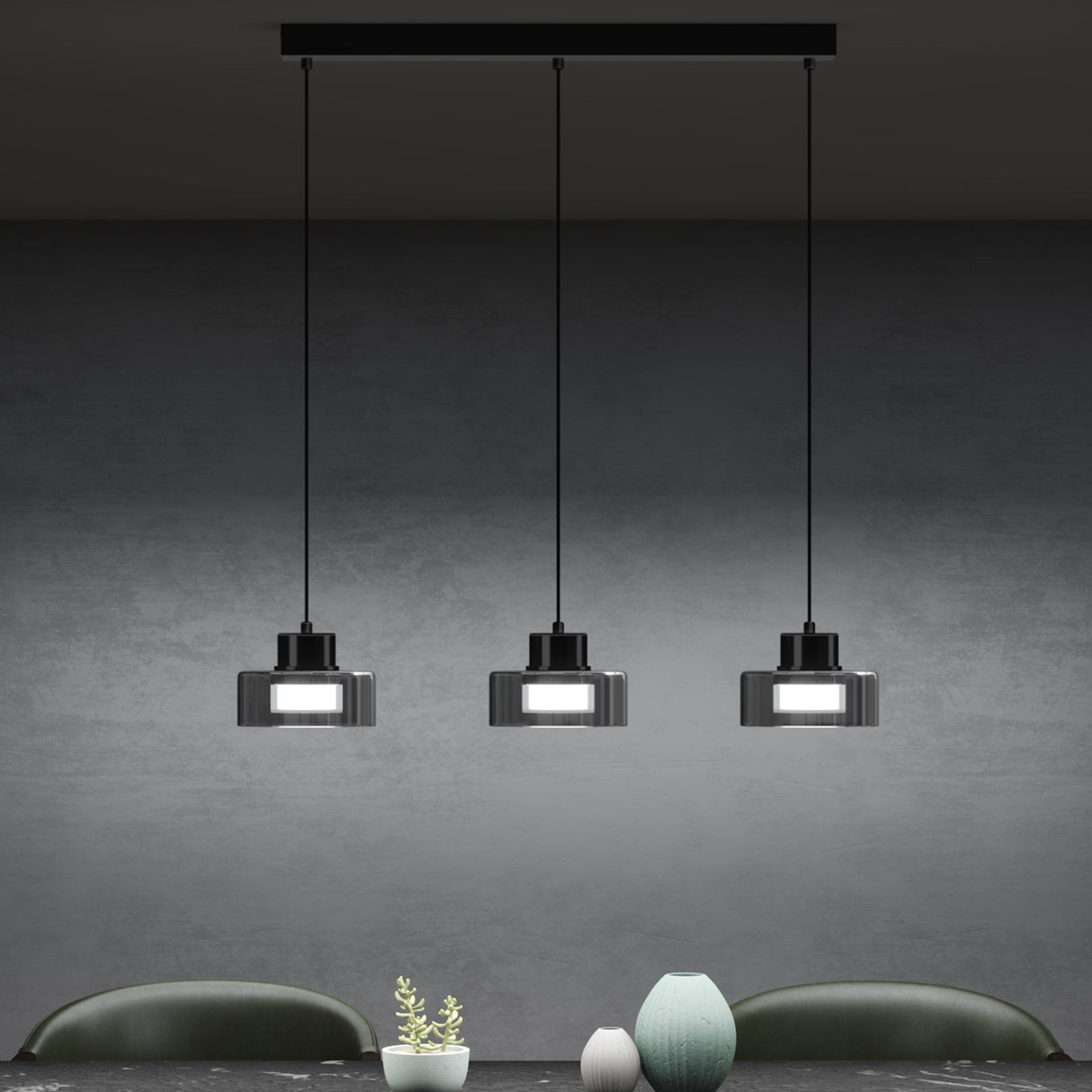 glasvilla Pendelleuchte LED Hängelampe Verstellbares Kabel Hängeleuchte für Esszimmer Wohnzimmer Schlafzimmer