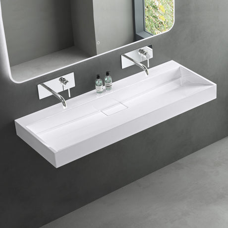 Lavabo Glasvilla Col19 Mineralguss moderno con válvula incluida