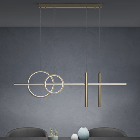 glasvilla Pendelleuchte 100cm LED Hängelampe Linear design 3000K/4000K/6000K Verstellbares Kabel 38W Hängeleuchte für Esszimmer Wohnzimmer Schlafzimmer