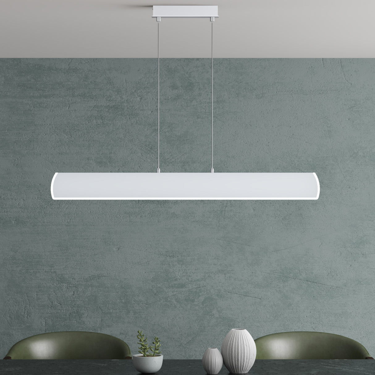 glasvilla Pendelleuchte 100cm LED Hängelampe Dimmbar mit Fernbedienung 3000K/4000K/6000K Verstellbares Kabel 20W Hängeleuchte für Esszimmer Wohnzimmer Schlafzimmer