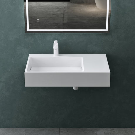 glasvilla Waschbecken Aufsatzwaschbecken Hängewaschbecken aus Mineralguss Col12