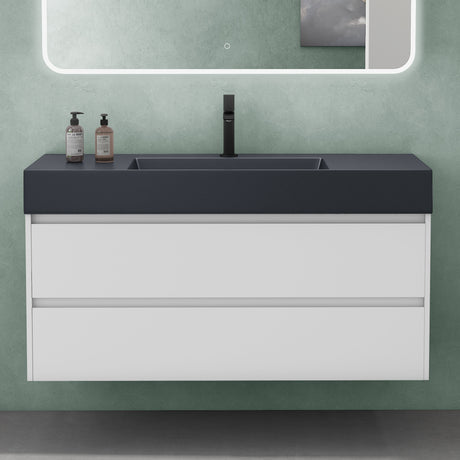 glasvilla Ensemble de Meubles de Salle de Bain 120 cm | Meuble Vasque avec Meuble Bas Deep