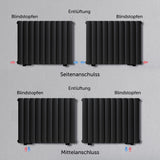 glasvilla Badheizkörper flach Mittelanschluss und Seitenanschluss Paneelheizkörper Badheizung Einlagig aus Stahl FV