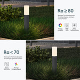 glasvilla Außenleuchte IP65 Wegeleuchte Außen | Pollerleuchte für Garten, 3000K Stehlampe Gartenlampe | Außenlampe Standleuchte 3W Deus Lumina