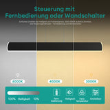 glasvilla Pendelleuchte 100cm LED Hängelampe Dimmbar mit Fernbedienung 3000K/4000K/6000K Verstellbares Kabel 20W Hängeleuchte für Esszimmer Wohnzimmer Schlafzimmer