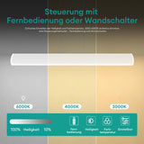 glasvilla Pendelleuchte 100cm LED Hängelampe Dimmbar mit Fernbedienung 3000K/4000K/6000K Verstellbares Kabel 20W Hängeleuchte für Esszimmer Wohnzimmer Schlafzimmer