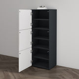 glasvilla Schuhschrank Schuhkommode mit 3 Schränken BTH: 45x36x120 cm Schuhregal Möbel Schuhschrank02