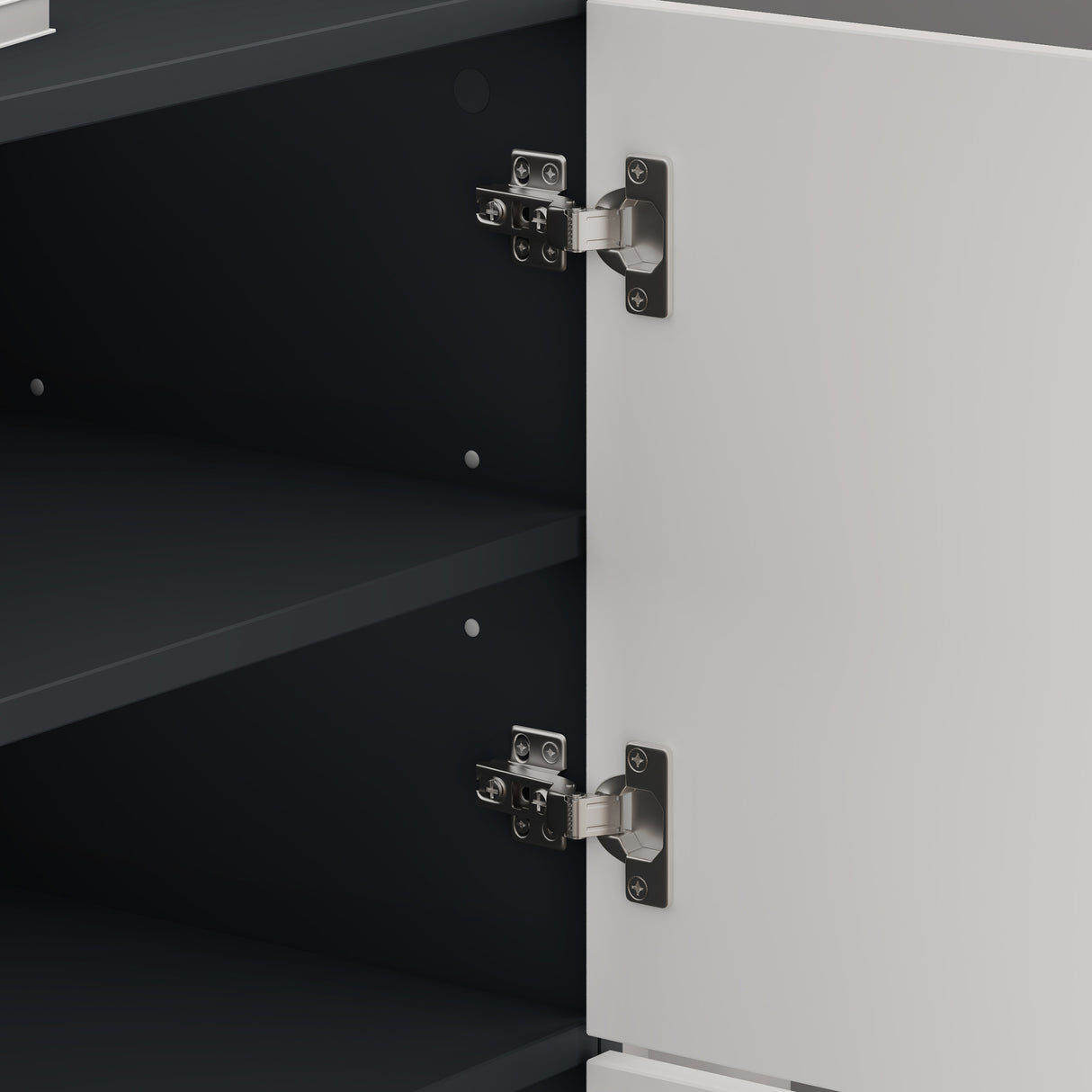 glasvilla Schuhschrank Schuhkommode mit 3 Schränken BTH: 45x36x120 cm Schuhregal Möbel Schuhschrank02