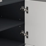 glasvilla Schuhschrank Schuhkommode mit 3 Schränken BTH: 45x36x120 cm Schuhregal Möbel Schuhschrank02