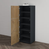 glasvilla Schuhschrank Schuhkommode mit 3 Schränken BTH: 45x36x120 cm Schuhregal Möbel Schuhschrank02