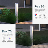 glasvilla Außenleuchte IP65 Wegeleuchte Außen | Außenpollerleuchte für Garten, 3000K Stehlampe Gartenlampe | Außenlampe Standleuchte 5W BaldersLights