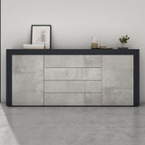 glasvilla Sideboard Aufbewahrungsschrank BTH: 167x36x70 cm mit 2 Schränken und 4 Schubladen Kommode Mehrzweckschrank Möbel Schrank03