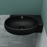 glasvilla Waschbecken Gäste WC Aufsatzwaschbecken Hängewaschbecken aus Keramik mit NANO, BTH: 42x28x15cm, Brüssel001