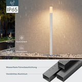 glasvilla Außenleuchte IP65 Wegeleuchte Außen | Pollerleuchte für Garten, 3000K Stehlampe Gartenlampe | Außenlampe Standleuchte 3W Deus Lumina