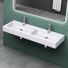 lavabo double Glasvilla, lavabo à poser, lavabo suspendu, lavabo en fonte minérale, meuble-lavabo Col830
