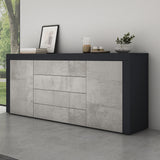 glasvilla Sideboard Aufbewahrungsschrank BTH: 167x36x70 cm mit 2 Schränken und 4 Schubladen Kommode Mehrzweckschrank Möbel Schrank03