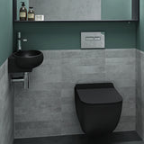 glasvilla Waschbecken Gäste WC Aufsatzwaschbecken Hängewaschbecken aus Keramik mit NANO, BTH: 42x28x15cm, Brüssel001