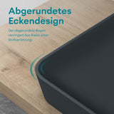 glasvilla Waschbecken Aufsatzwaschbecken aus Mineralguss Waschschale Waschtisch inkl. Standard DIN-Anschlüsse Col815