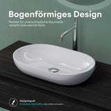 glasvilla Waschbecken Mineralguss Aufsatzwaschbecken Waschschale Col808