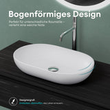 glasvilla Waschbecken Mineralguss Aufsatzwaschbecken Waschschale Col808