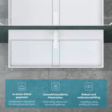 glasvilla Waschbecken Aufsatzwaschbecken Hängewaschbecken aus Mineralguss mit Armaturloch Col6028