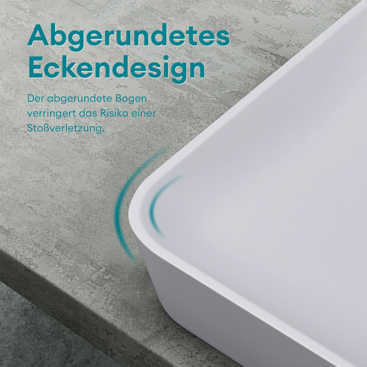 glasvilla Waschbecken Aufsatzwaschbecken aus Mineralguss Waschschale Waschtisch inkl. Standard DIN-Anschlüsse Col815