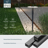 glasvilla Außenleuchte ⌀300xH804mm IP65 Wegeleuchte Außen | Pollerleuchte für Garten, 3000K Stehlampe Gartenlampe | Außenlampe Standleuchte 6W StellaeLights