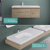 glasvilla Waschbecken Glänzend Weiß Einbauwaschbecken Waschtisch Mineralguss Rechteckig Waschplatz Col3601