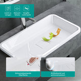 glasvilla Waschbecken mineralguss Einbauwaschbecken mit Ablaufabdeckung Col104