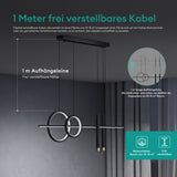 glasvilla Pendelleuchte 100cm LED Hängelampe Linear design 3000K/4000K/6000K Verstellbares Kabel 38W Hängeleuchte für Esszimmer Wohnzimmer Schlafzimmer