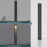 glasvilla Außenleuchte IP65 Wegeleuchte Außen | Außenpollerleuchte für Garten, 3000K Stehlampe Gartenlampe | Außenlampe Standleuchte 5W BaldersLights