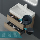 glasvilla Badmöbel-Set Waschbeckenunterschrank Verona mit 2-Schubladen inkl. Waschbecken und Ablaufgarnitur