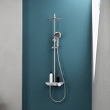 glasvilla Duschsystem mit Hand- und Kopfbrause Regendusche Duscharmatur mit Wandhalterungs-Set