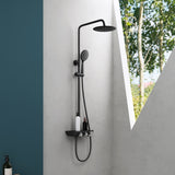 glasvilla Duschsystem mit Hand- und Kopfbrause Regendusche Duscharmatur mit Wandhalterungs-Set