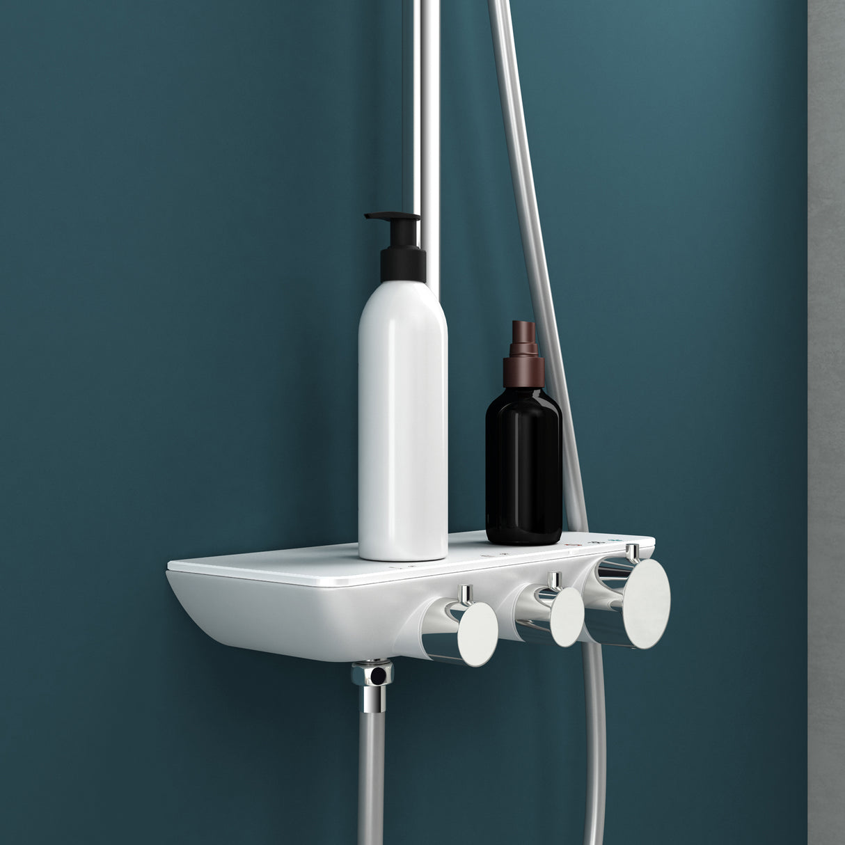 glasvilla Duschsystem mit Hand- und Kopfbrause Regendusche Duscharmatur mit Wandhalterungs-Set