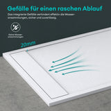 glasvilla Duschwanne Duschtasse aus Mineralguss Mineralgusswan DIN-Anschlüsse Geoma10