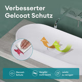 glasvilla Waschbecken Aufsatzwaschbecken Waschschale aus Mineralguss inkl. Nano-Versiegelung Col826