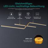 glasvilla Pendelleuchte 105cm LED Hängelampe Linear design 3000K/4000K/6000K Verstellbares Kabel 18W Hängeleuchte für Esszimmer Wohnzimmer Schlafzimmer