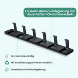 glasvilla Kleiderhaken ohne Bohren Wandgarderobe Wandhaken aus Edelstahl Garderobenleiste Garderobenhaken Stalo-04+05