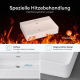 glasvilla Waschbecken Aufsatzwaschbecken Meissen201 Waschtisch aus Keramik inkl. Nano-Beschichtung