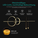 glasvilla Pendelleuchte 100cm LED Hängelampe Linear design 3000K/4000K/6000K Verstellbares Kabel 38W Hängeleuchte für Esszimmer Wohnzimmer Schlafzimmer