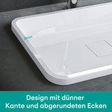 glasvilla Waschbecken mineralguss Einbauwaschbecken mit Ablaufabdeckung Col104