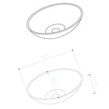 glasvilla Waschbecken Glas Aufsatzwaschbecken Glaswaschbecken Handwaschbecken Waschschale Oval