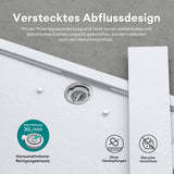 glasvilla Duschwanne Duschtasse aus Mineralguss Mineralgusswan DIN-Anschlüsse Geoma10