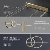 glasvilla Pendelleuchte 100cm LED Hängelampe Linear design 3000K/4000K/6000K Verstellbares Kabel 38W Hängeleuchte für Esszimmer Wohnzimmer Schlafzimmer