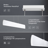glasvilla Pendelleuchte 100cm LED Hängelampe Dimmbar mit Fernbedienung 3000K/4000K/6000K Verstellbares Kabel 20W Hängeleuchte für Esszimmer Wohnzimmer Schlafzimmer