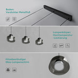 glasvilla Pendelleuchte LED Hängelampe 3000K/4000K/6000K Verstellbares Kabel Schwarz Hängeleuchte für Esszimmer Wohnzimmer Schlafzimmer