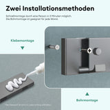 glasvilla Kleiderhaken ohne Bohren Wandgarderobe Wandhaken aus Edelstahl Garderobenleiste Garderobenhaken Stalo-04+05